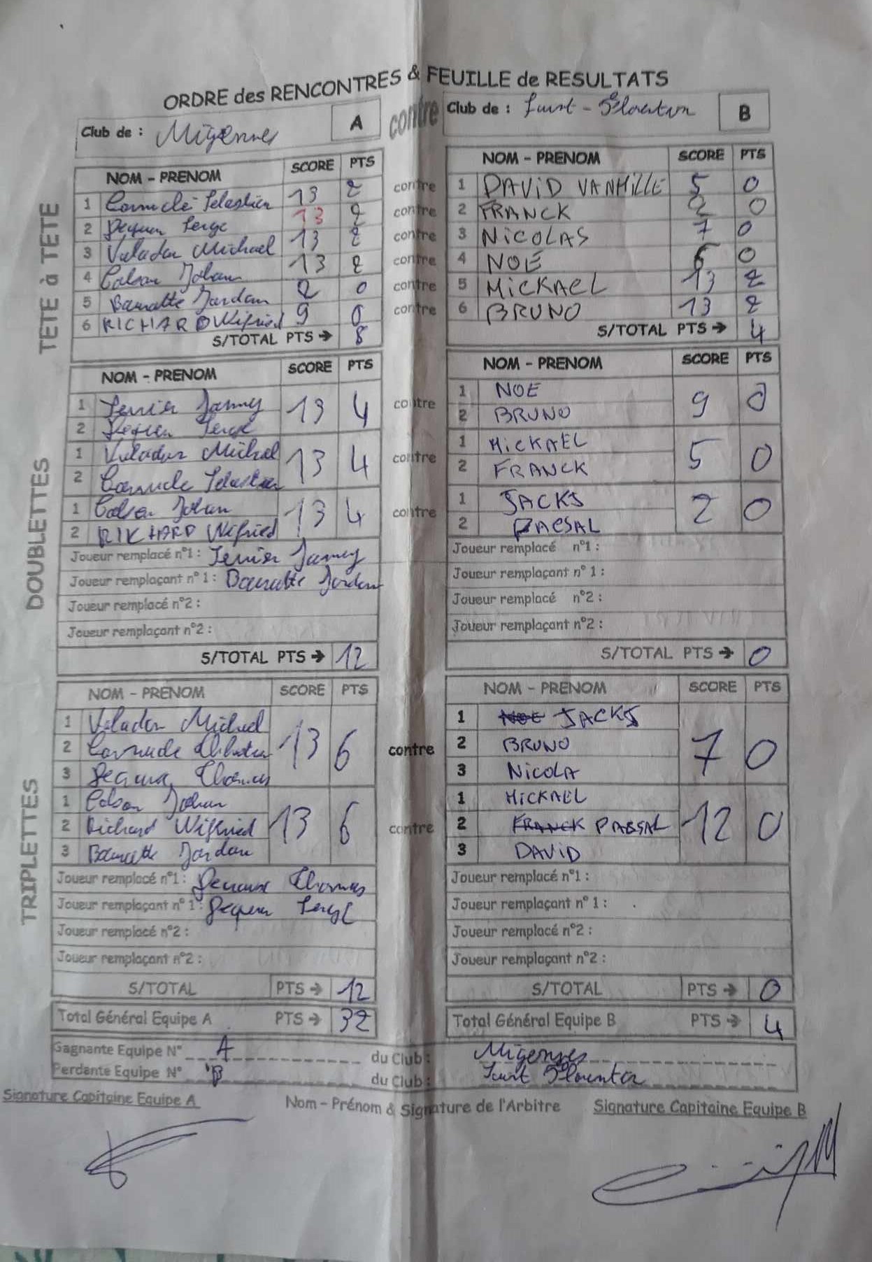 Feuille de Match D3 Gr A Journée 3 Match 2 Image