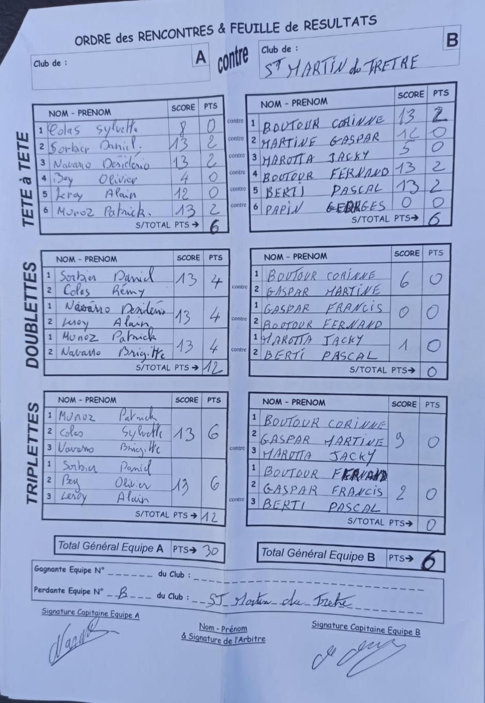 Feuille de Match MIGENNES 3 - D3 Gr A Journée 3 Image
