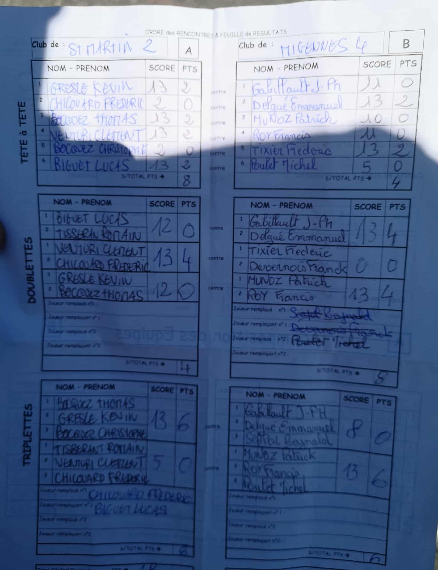 Feuille de Match D4 Gr A Journée 2 Match 3 Image